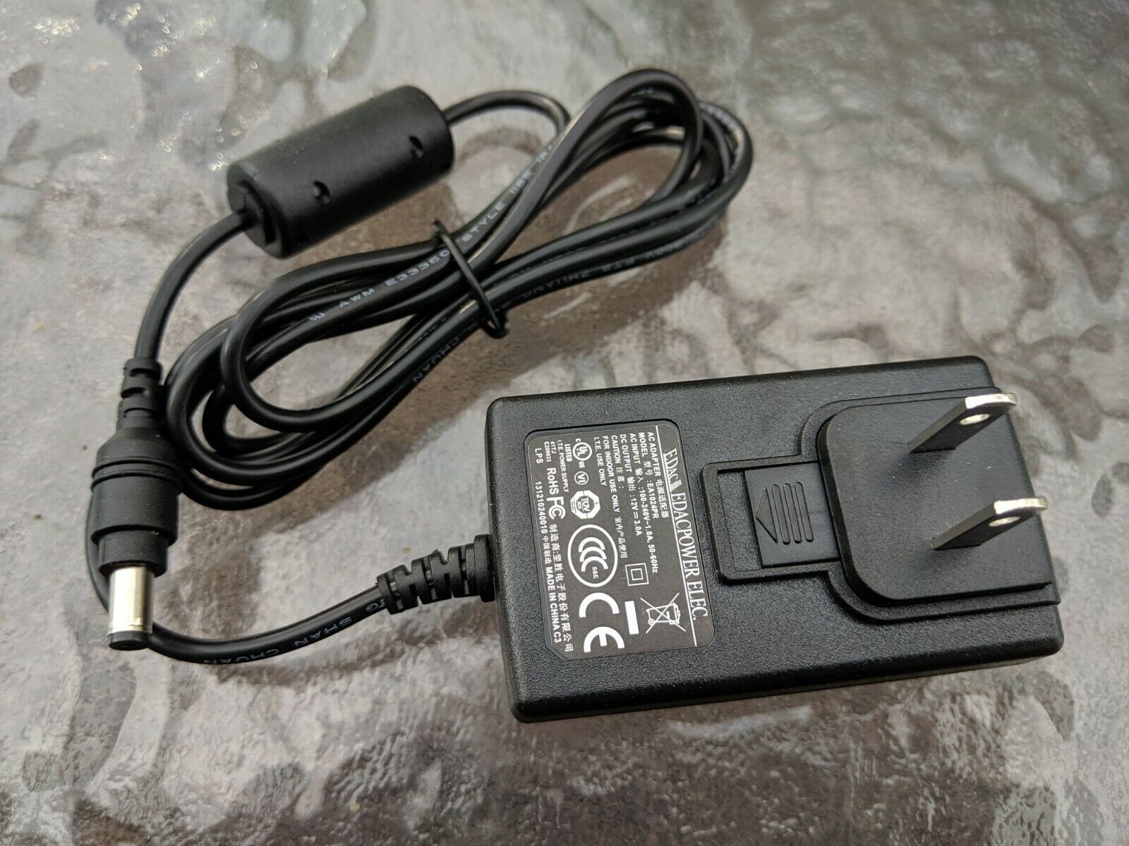*Brand NEW* EDAC 12V DC 3A ac adapter EA1024PR power charger